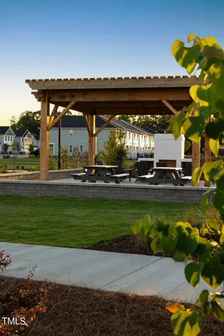 a view of a lake with a city