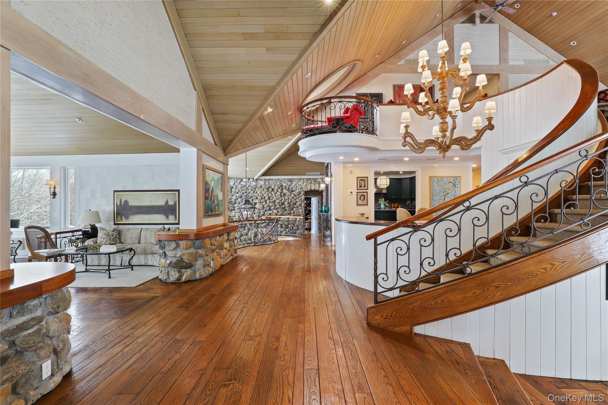 150 Old Farm Road North Chappaqua, NY 10514 - Photo 20 of 44 a view of entryway dining room and hall with wooden floor