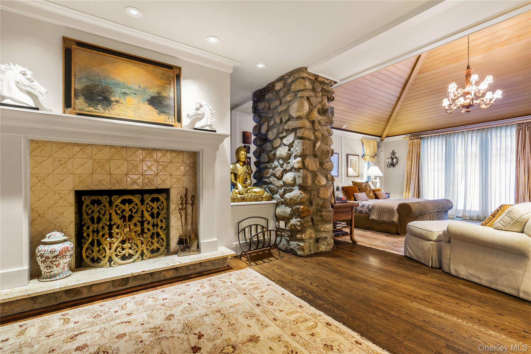 150 Old Farm Road North Chappaqua, NY 10514 - Photo 24 of 44 a living room with furniture and a fireplace