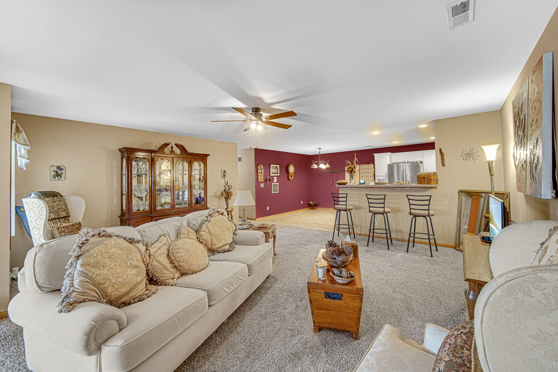 947 Oak Drive Crown Point, IN 46307 - Photo 6 of 23 a living room with furniture and kitchen view