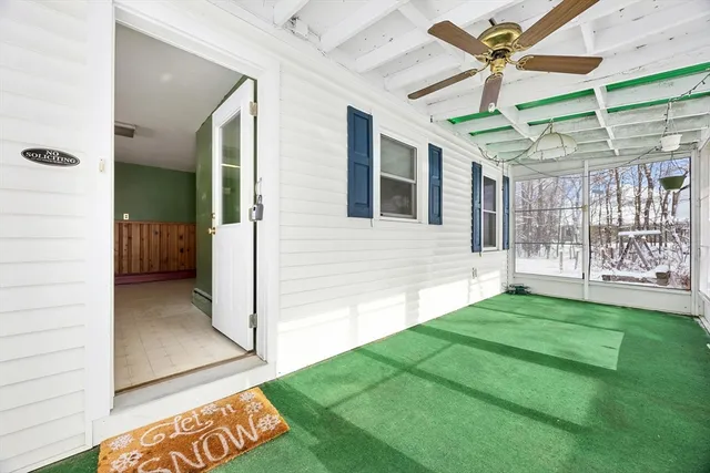 a view or porch with a yard