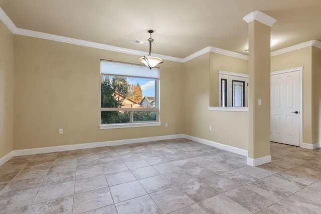 a view of backyard of house