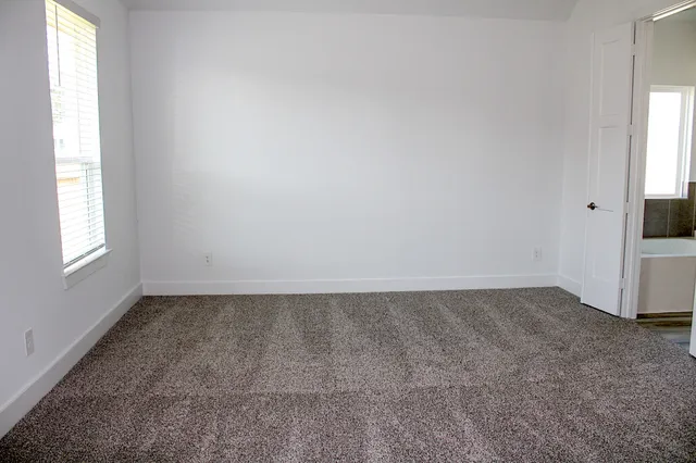 an empty room with a window