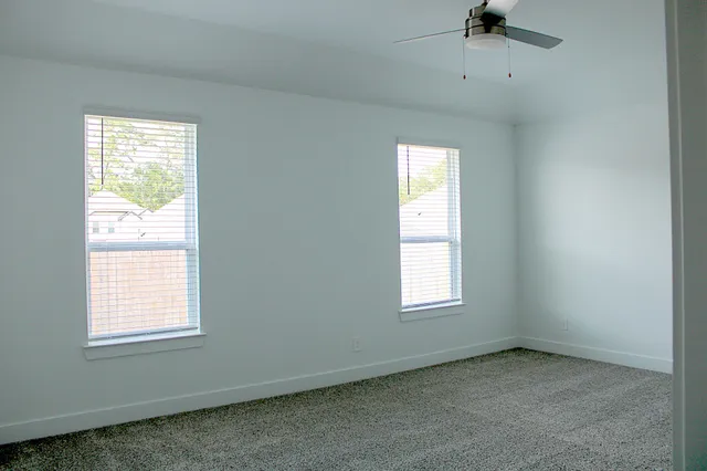 an empty room with a window