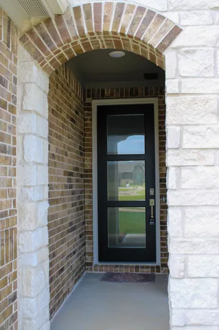 a view of a door of the house