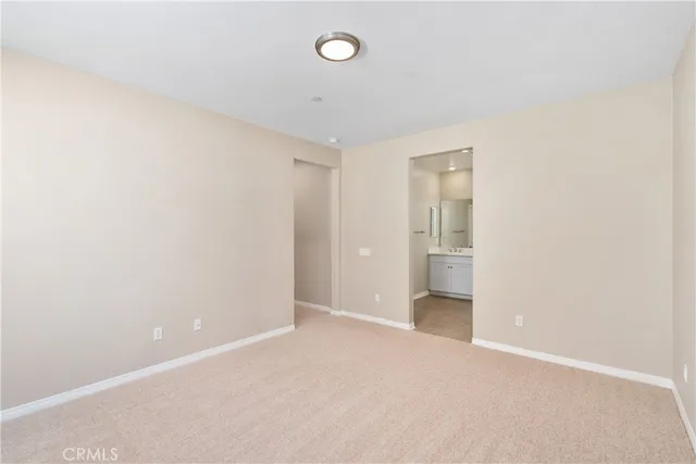 an empty room with an entryway