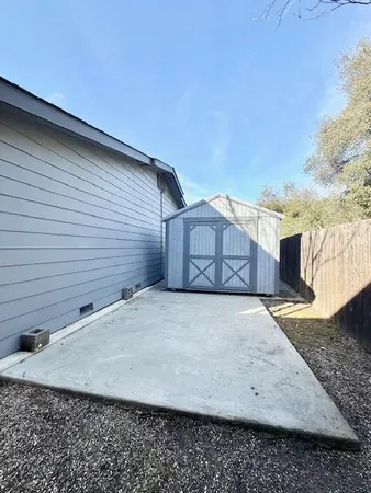 a backyard of a house