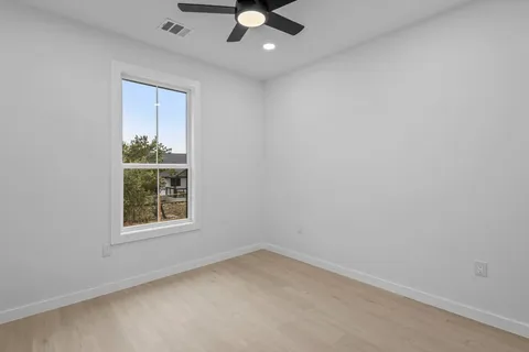 an empty room with a window