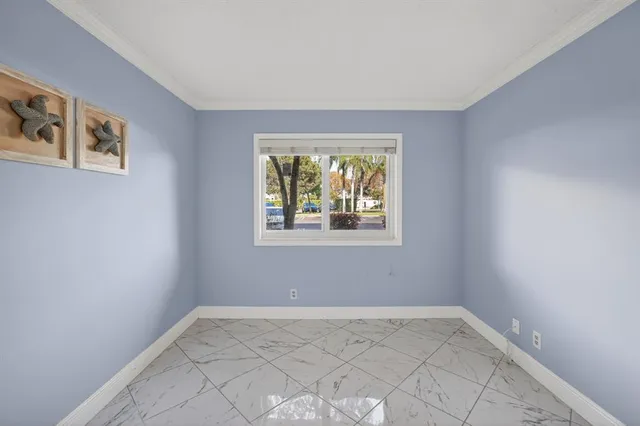 a balcony view with a garden