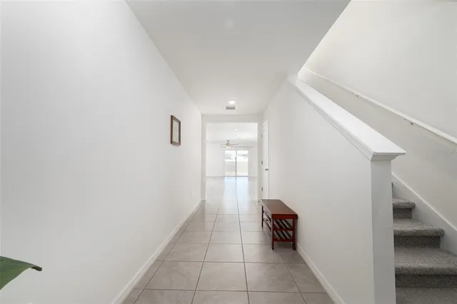 a view of an entryway with seating area