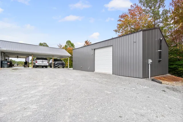 a view of a car garage