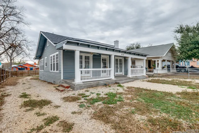 a house view with a garden space