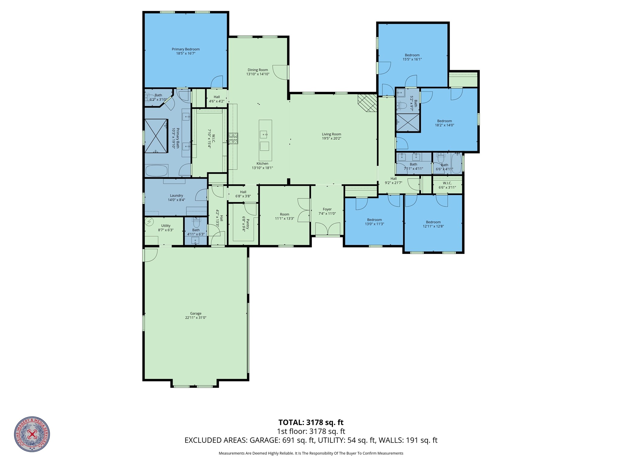 22010 Chenango Lake Drive Angleton, TX 77515 - Photo 43 of 43 a picture of a floor plan