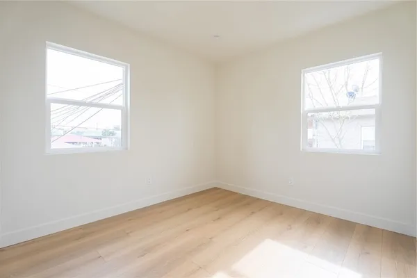 an empty room with a window