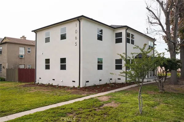 front view of a house with a glass door