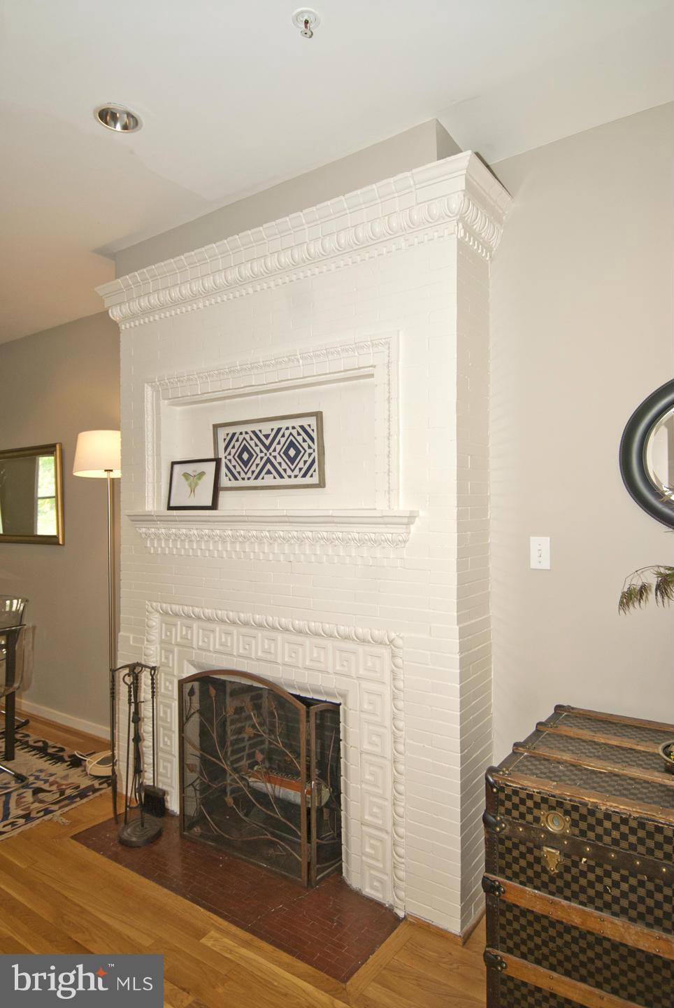 2011 Columbia Road Northwest, Unit 3 Washington, DC 20009 - Photo 3 of 15 Original Fireplace with Mantle