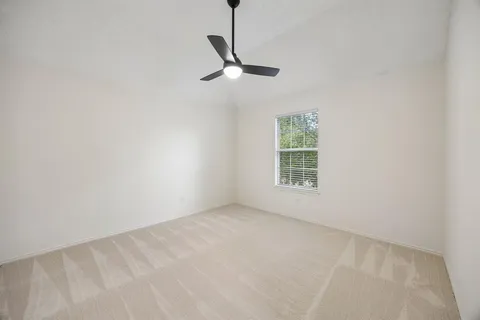 a view of a livingroom with a window