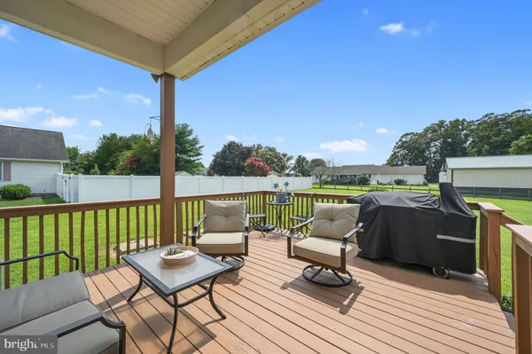 a view of a balcony with couch