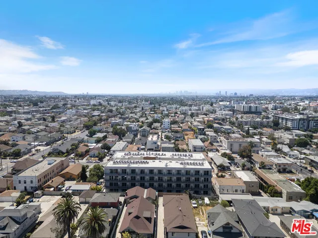 an aerial view of a city
