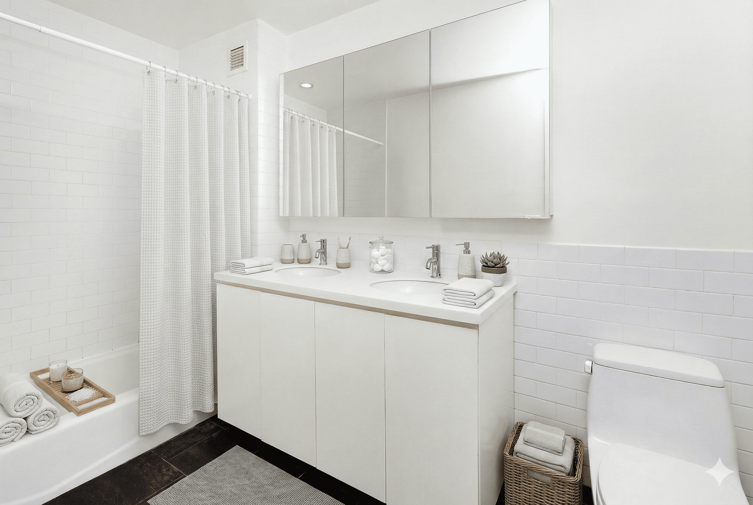 Undisclosed Address Manhattan, NY 10038 - Photo 5 of 8 a bathroom with a sink a toilet and a mirror