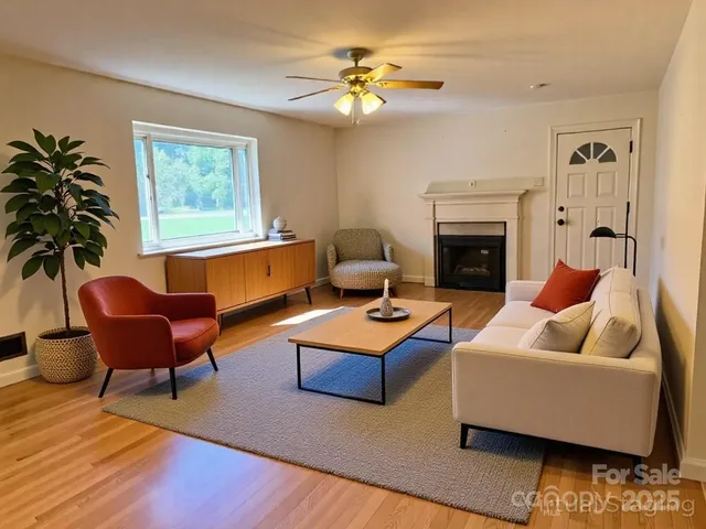 an empty room with wooden floor