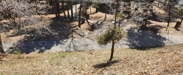 a view of a snow in a yard