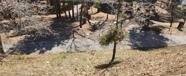 a view of a snow in a yard