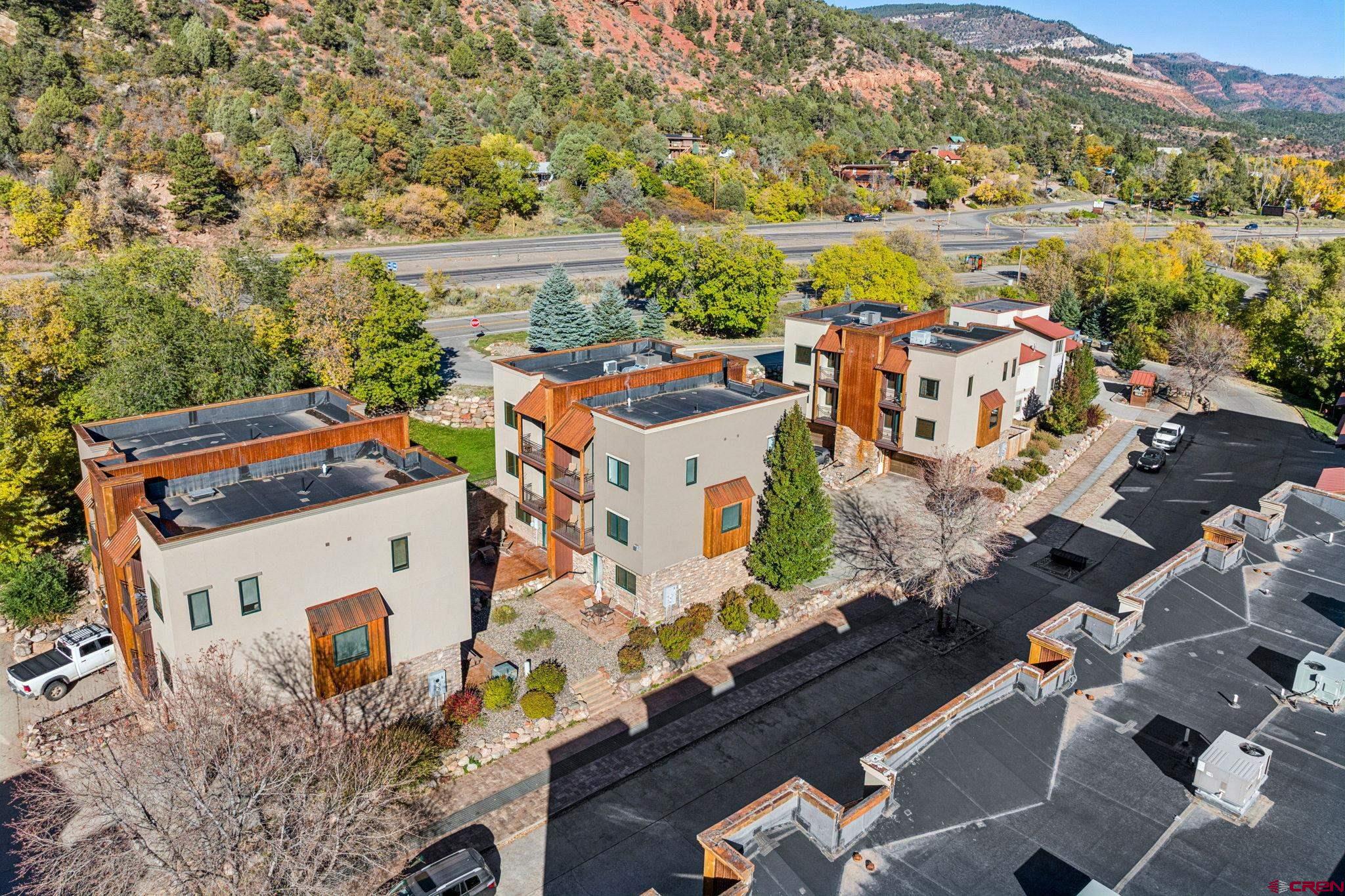 1422 Animas View Drive, Unit 55 Durango, CO 81301 - Photo 42 of 44 an aerial view of residential houses with outdoor space