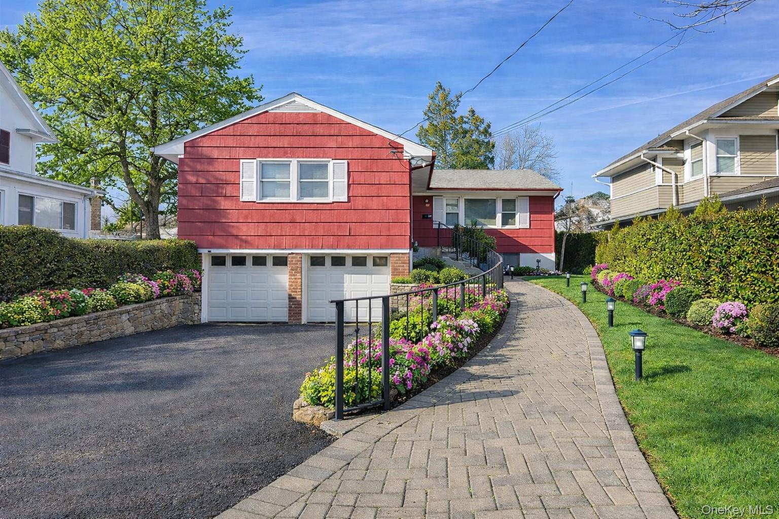 New Stone Walkway, Railing & Lighting