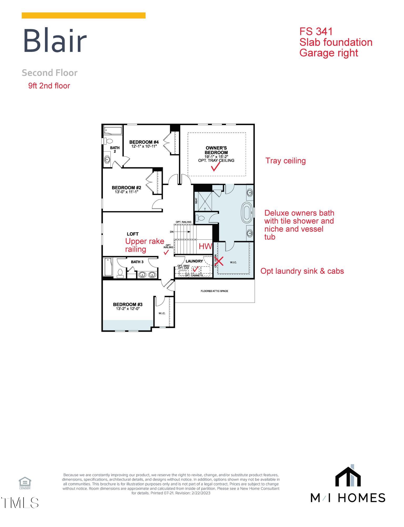 3249 Olive Farm Road Apex, NC 27562 - Photo 14 of 14 FS341 - revised 2nd floor plan
