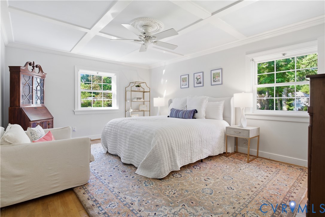 6405 Buckhill Road Richmond, VA 23225 - Photo 21 of 71 Bedroom featuring a coffered ceiling with a ceilin
