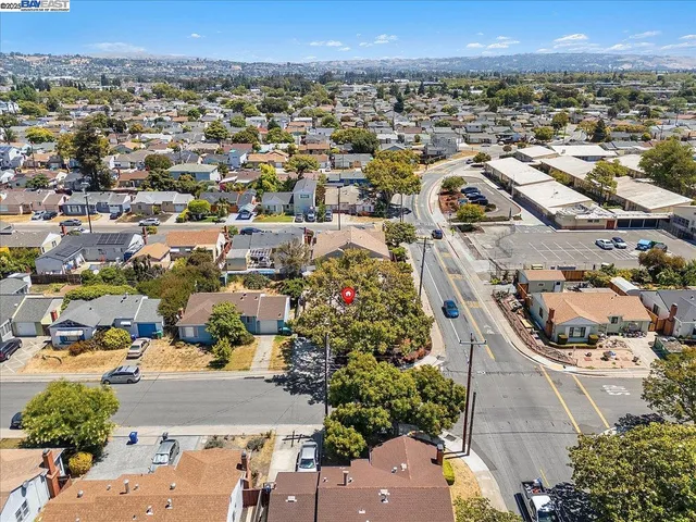 an aerial view of a city