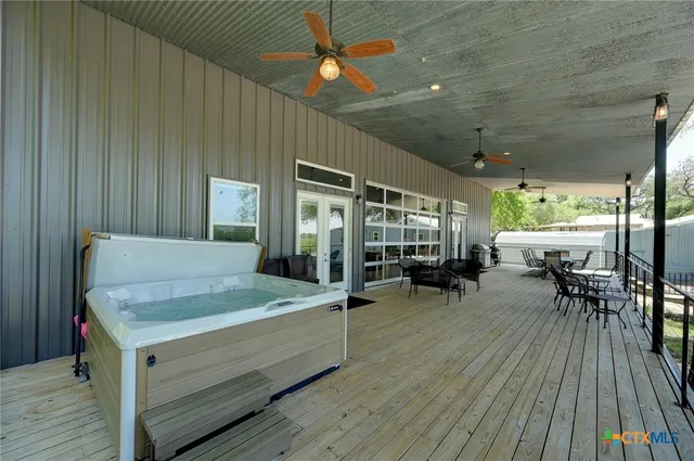 a outdoor space with furniture