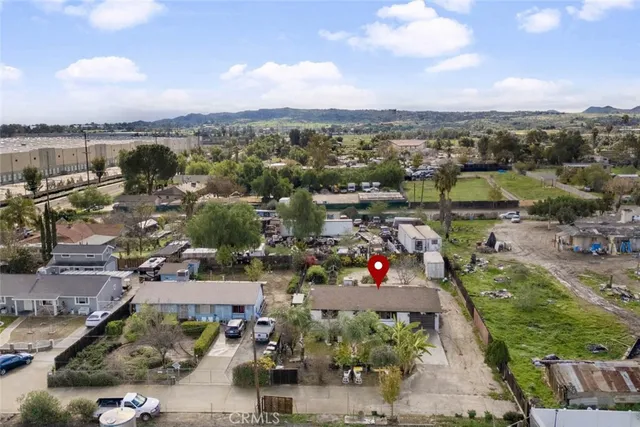 an aerial view of a city