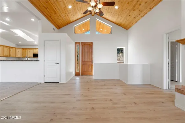 a view of an empty room and window