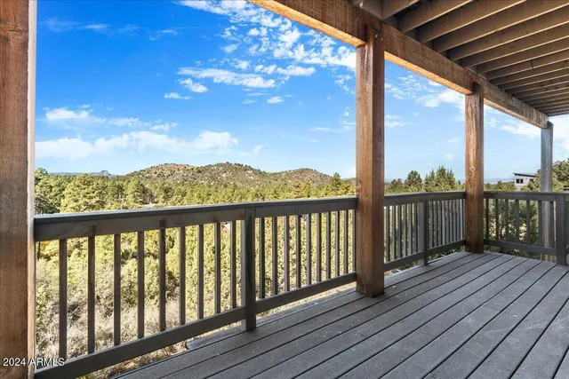 a view of city from a balcony
