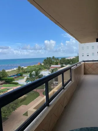 a view of city from a balcony