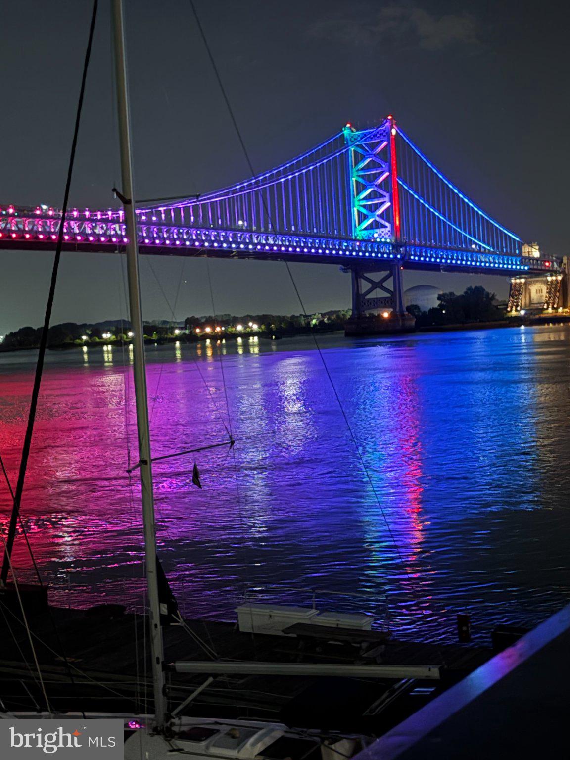 3 North Christopher Columbus Boulevard, Unit PL269 Philadelphia, PA 19106 - Photo 6 of 33 Vibrant lights dance on the river.