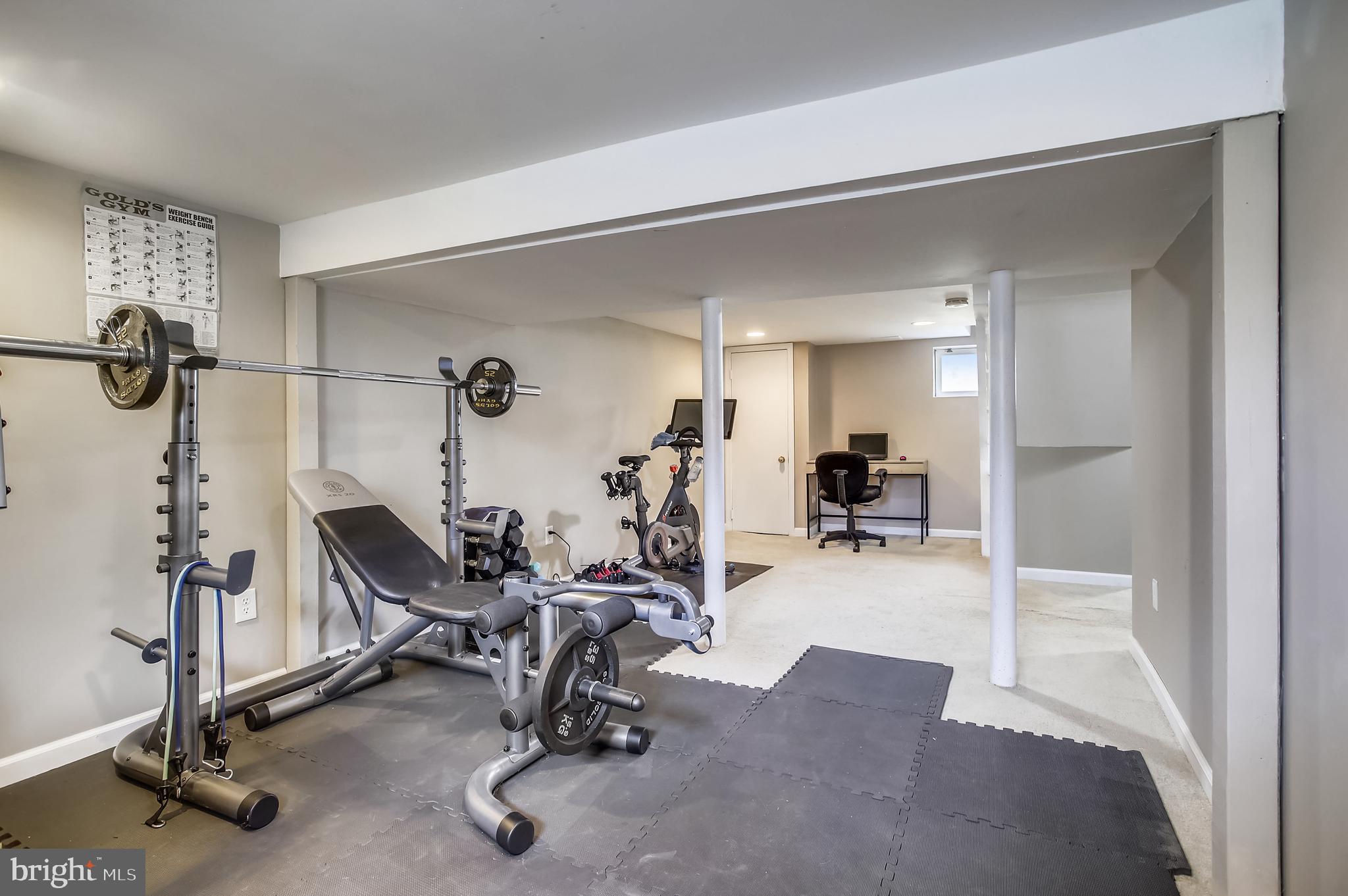 105 Nelson Road Baltimore, MD 21208 - Photo 35 of 51 Home Gym Area in Basement