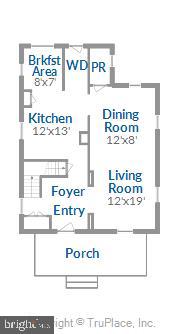 105 Nelson Road Baltimore, MD 21208 - Photo 49 of 51 Main Level Floor Plan