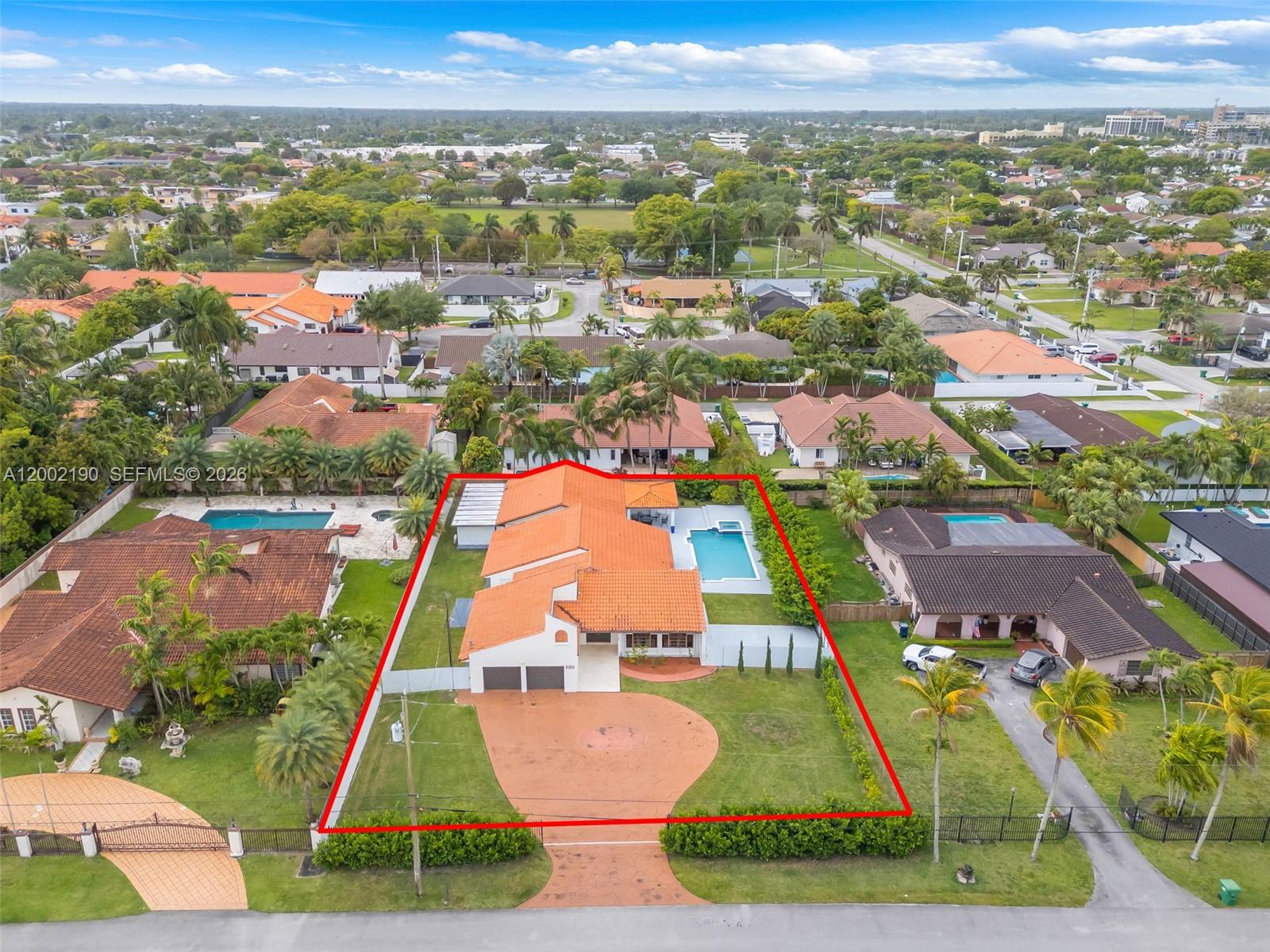 11350 Southwest 30th Street Miami, FL 33165 - Photo 24 of 25 an aerial view of residential houses with outdoor space and swimming pool