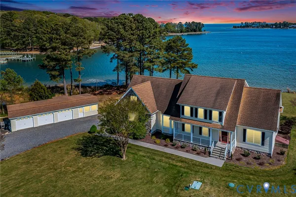 a aerial view of a house