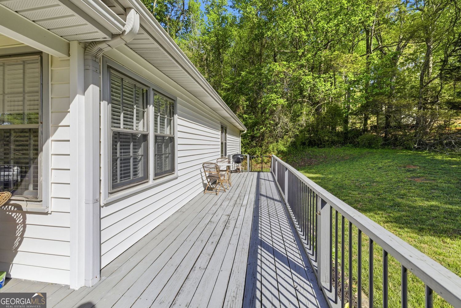 1193 Black Road Cleveland, GA 30528 - Photo 15 of 15 a view of a wooden deck with a yard