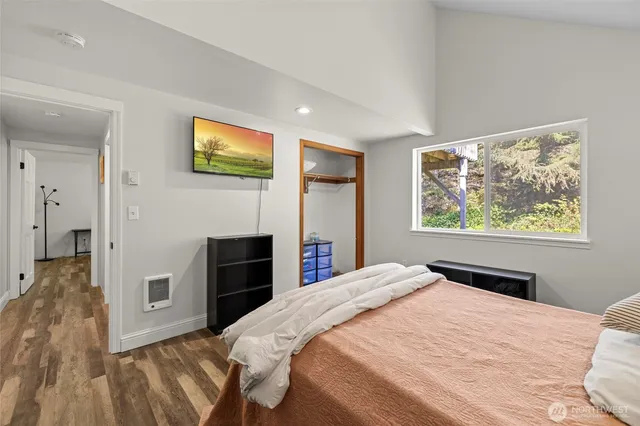 a backyard of a house with a yard and garage