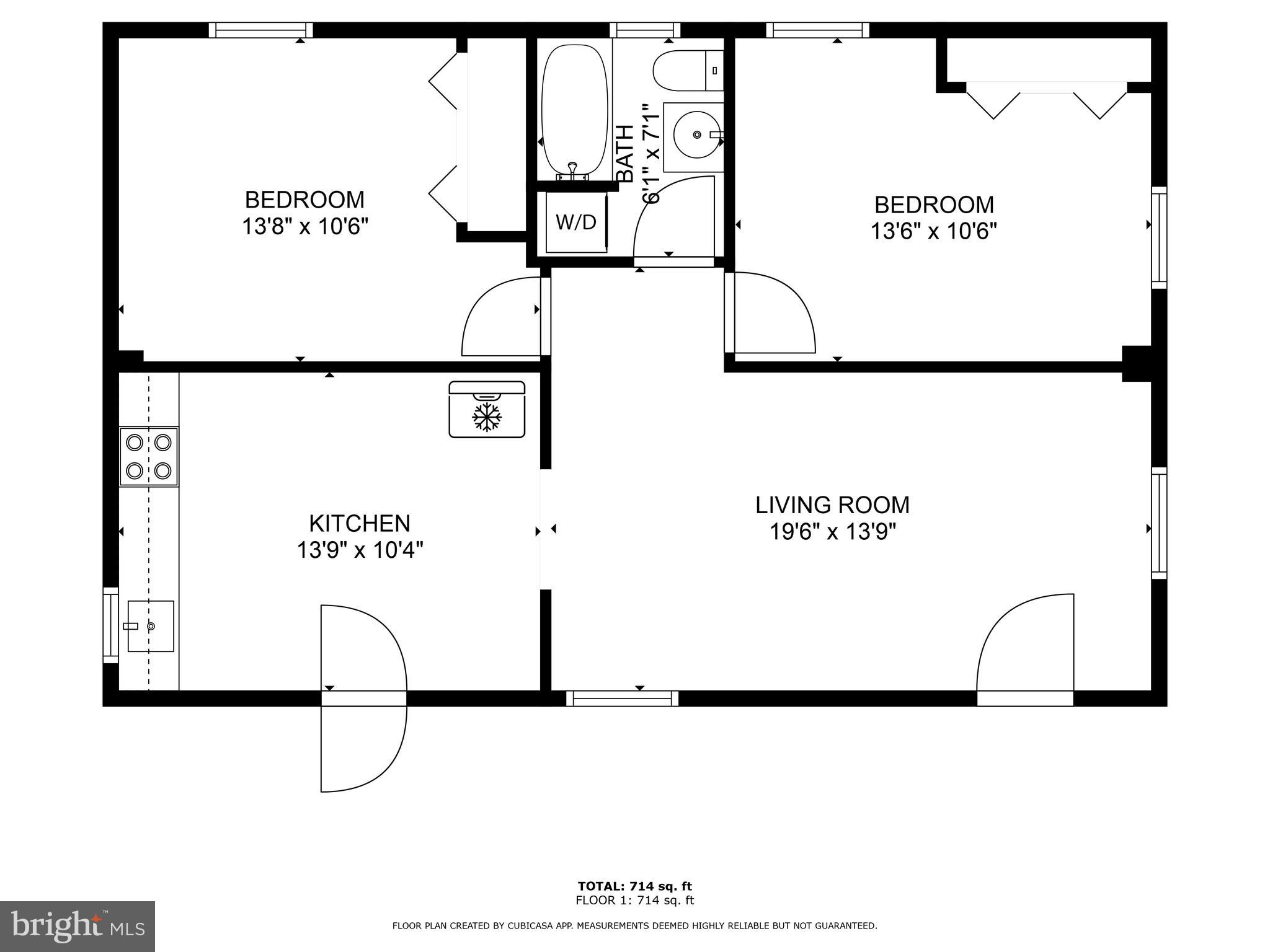 7823 Denton Avenue, Unit 5 Sparrows Point, MD 21219 - Photo 43 of 43 Unit #5 Two Bedroom Floor Plan