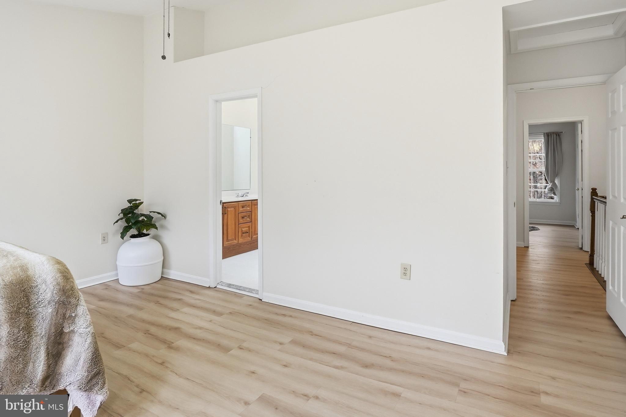 6524 Milva Lane Springfield, VA 22150 - Photo 29 of 47 a bedroom with a bed and a potted plant