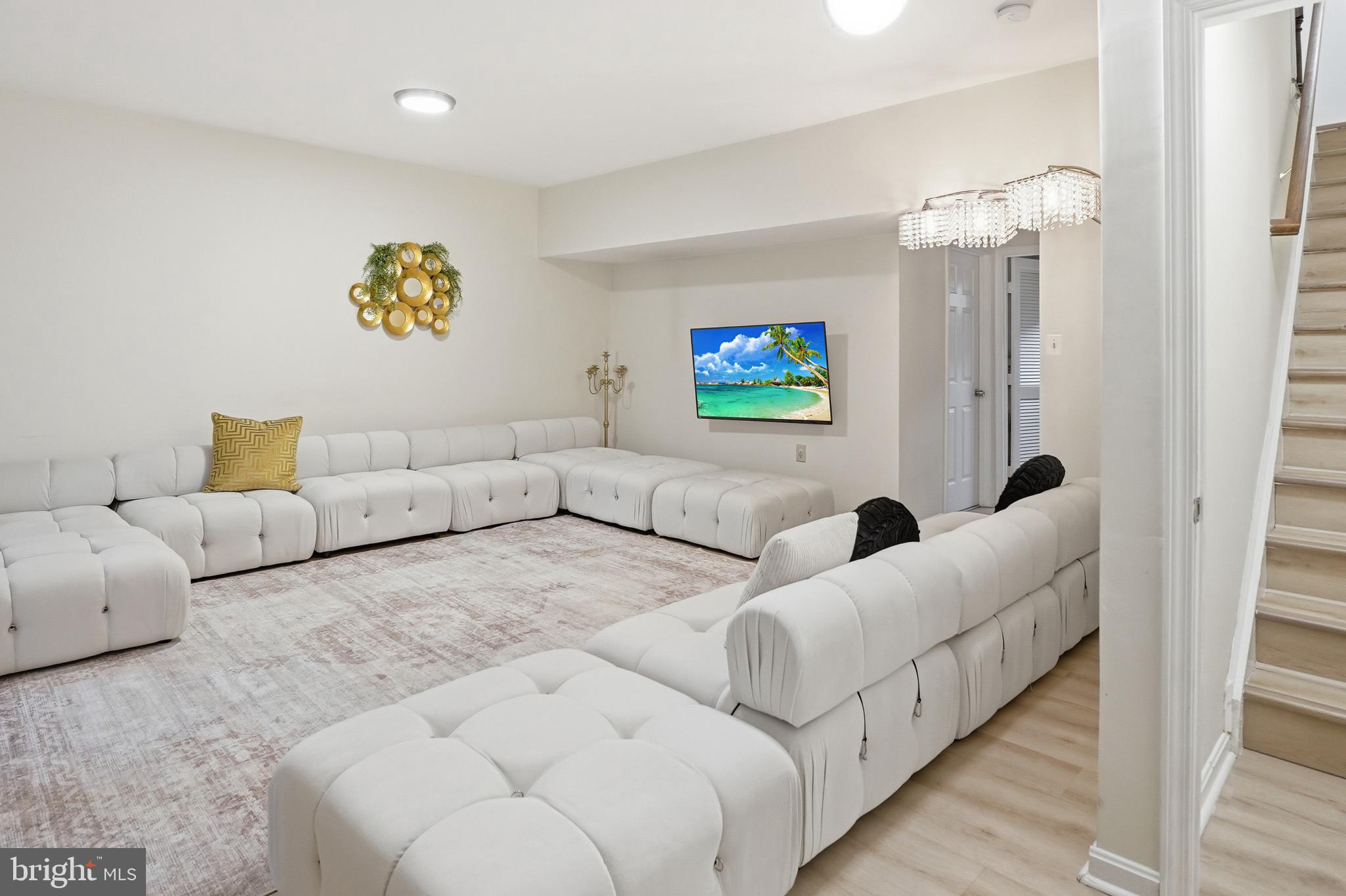 6524 Milva Lane Springfield, VA 22150 - Photo 37 of 47 a living room with furniture and a flat screen tv