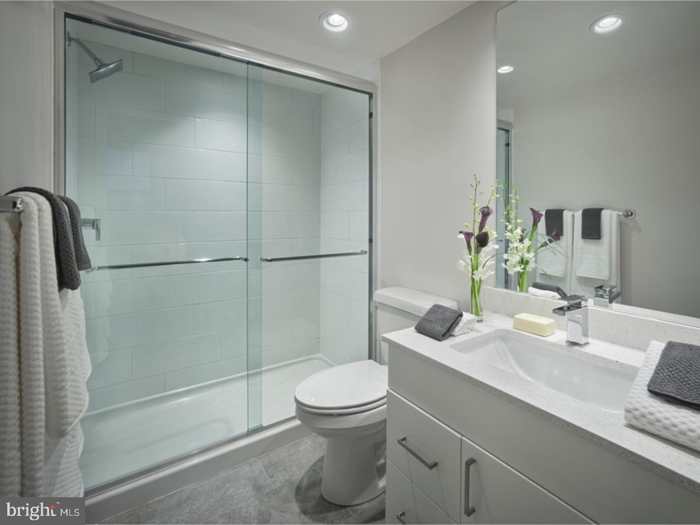 834 Chestnut Street, Unit STUDIO Philadelphia, PA 19107 - Photo 2 of 3 Spacious shower