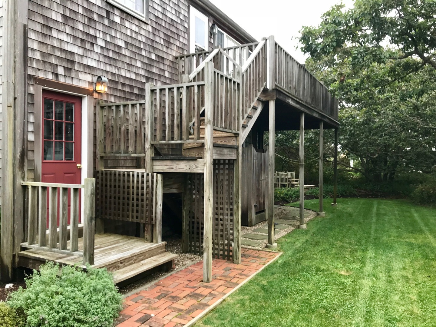 3 Nichols Road Nantucket, MA 02554 - Photo 51 of 59 stairs to second floor sun deck and outdoor shower