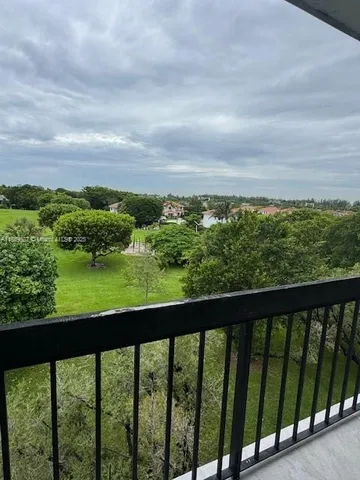 a city view from a balcony